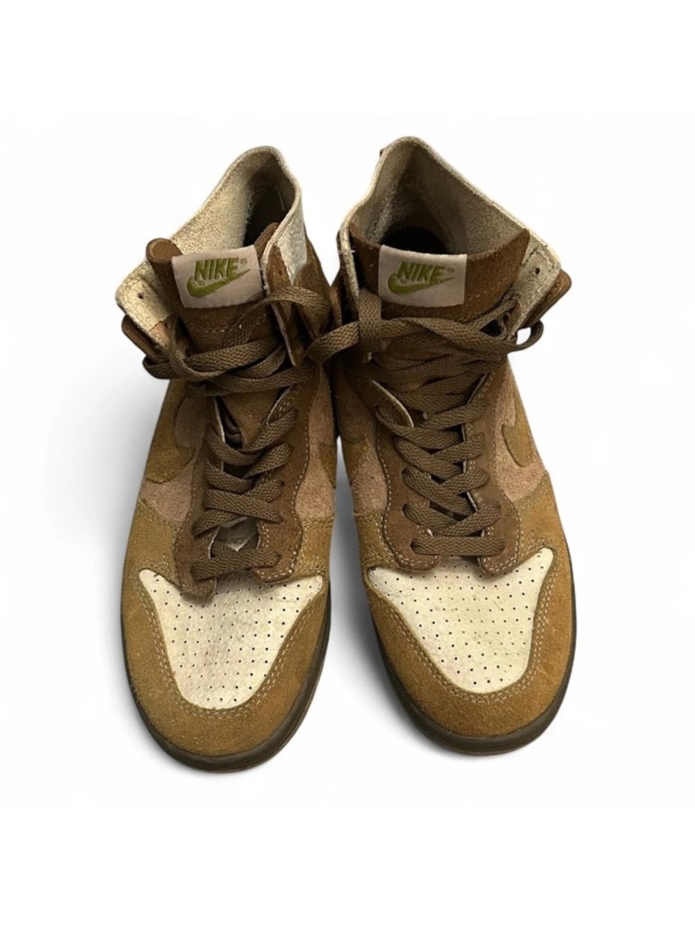 Vintage Nike Dunk High Top NL Considered 2005 Curry Brown Tan Vtg Mens Size 9 - Picture 2 of 8